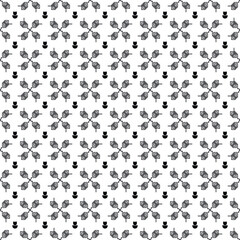 Vector seamless Tulip pattern EPS. Modern stylish texture SVG. Geometric striped ornament. Monochrome linear braids. Black and White Tulip Pattern