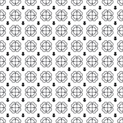 Vector seamless Tulip pattern EPS. Modern stylish texture SVG. Geometric striped ornament. Monochrome linear braids. Black and White Tulip Pattern