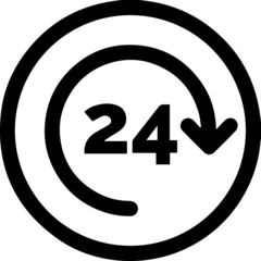24 hour service icon