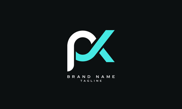 PK, KP, AJ, KA, PX, XP, AX, XA, Abstract initial monogram letter alphabet logo design