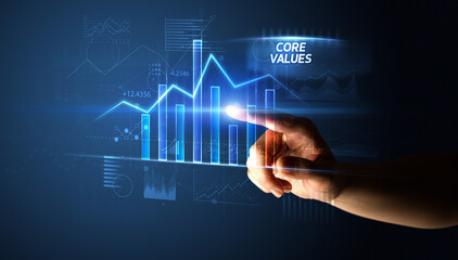 Hand touching business concept concept