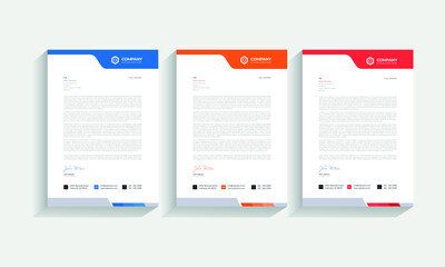 stylish company letterhead template for business identity
