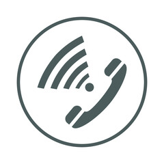Call, phone, speak icon. gray vector sketch.