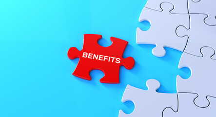Fototapeta premium jigsaw puzzle concept and benefits