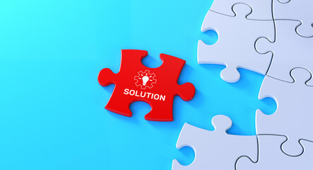 jigsaw puzzle piece and solution