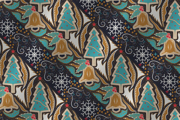 traditional seamless pattern for merry christmas