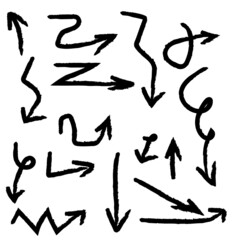 set of hand drawn arrows