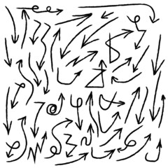 black and white background arrows set