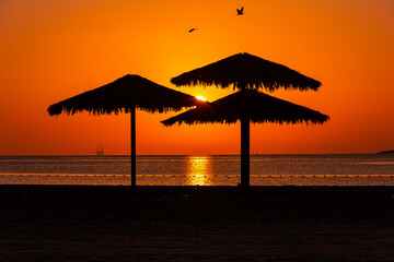 Sunrise on the beach - Jubail city - Saudi Arabia