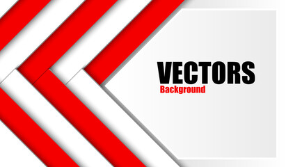 Fototapeta premium Abstract red and white overlapping layered background blends with gray textured line decoration. and have space for text input Elegant and premium concept vector design template for modern cover eleme