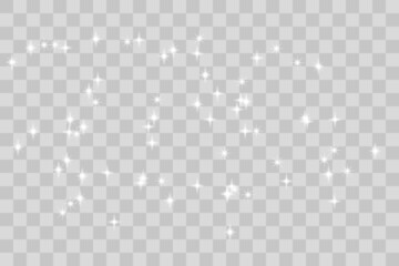 Shine light effect, png bright sparkle dust. Vector isolate	