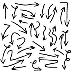 black arrows set hand made