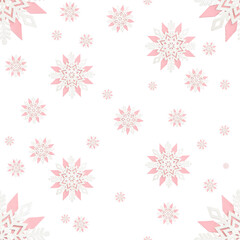 Naklejka na ściany i meble seamless pattern with snowflakes