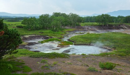 Fototapeta premium Uzon - a volcanic caldera, Kamchatka Peninsula, Russia