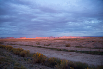 Sunrise in the Basin and Range Province of Utah Off Highway I-70