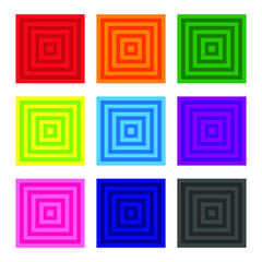 multicolored palette of squares in flat style. vector illustration