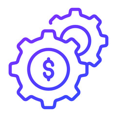 money management outline icon, business and finance icon.