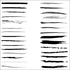 set of black and white frames or underline