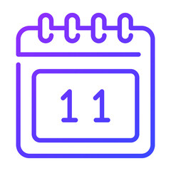 calendar outline icon, business and finance icon.