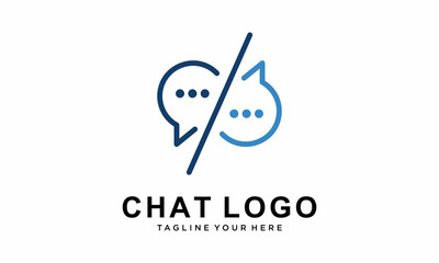 Chat and Speech Bubble icon vector illustration logo template for many purpose. Isolated on white background.