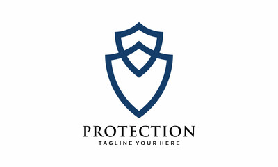 security protection logo icon vector template on a white background.