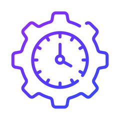 time management outline icon, business and finance icon.