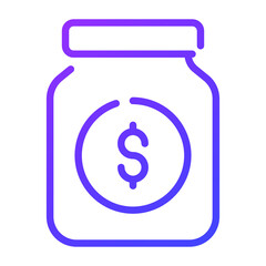 donation outline icon, business and finance icon.