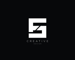 Creative and Minimalist Letter FS Logo Design Icon | Editable FS Vector Logo