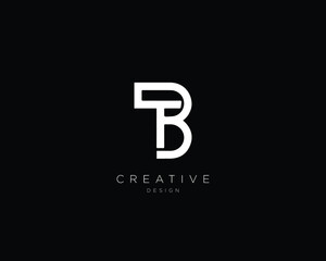 Creative and Minimalist Letter BT TB Logo Design Icon | Editable BT TB Vector Logo