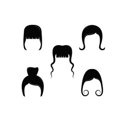 girl and woman hair style element vector illustration concept design