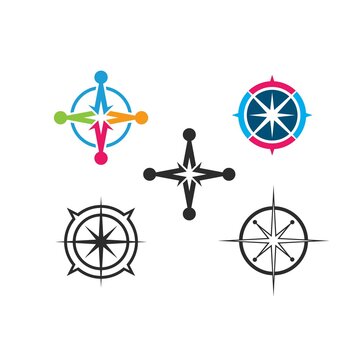 compass icon  vector template illustration