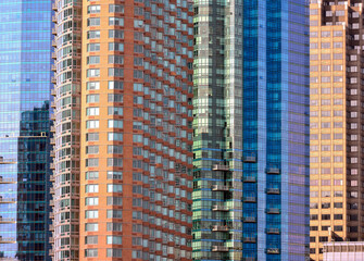 Colorful new construction architecture in Jersey City NJ