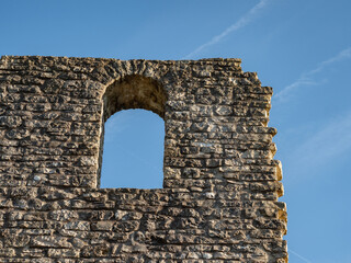 The ruin of old town Dvigrad in Croatia