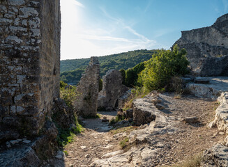 The ruin of old town Dvigrad in Croatia