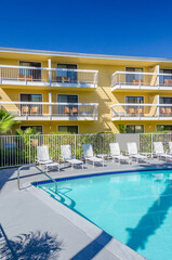 Obraz na płótnie Canvas resort with pool at luxury hotel