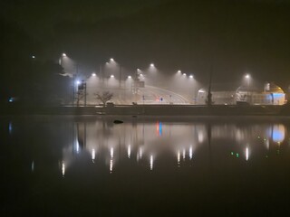 fireworks over the river