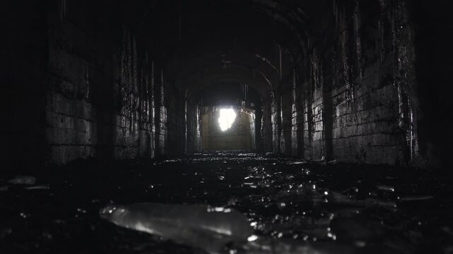concrete bunker of WWI and ice