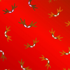 Christmas pattern. Christmas vector. Deer horns