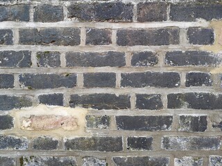 traditional old brickwork with brown clay bricks