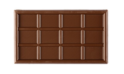 chocolate bars isolated on white background