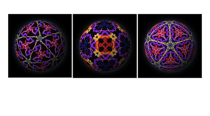 3 design elements. floral symbol or icon