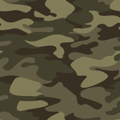 Fototapeta premium Full seamless camouflage texture skin pattern vector for military textile. Usable for Jacket Pants Shirt and Shorts. Dirty army camo masking design for hunting fabric print and wallpaper.