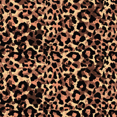 Full seamless leopard cheetah animal skin pattern. Design for textile fabric printing. Suitable for fashion use.