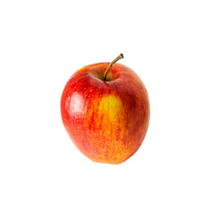 Red apple one close-up isolated on white background.