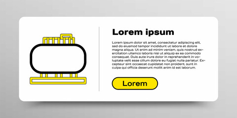 Line Oil tank storage icon isolated on white background. Vessel tank for oil and gas industrial. Oil tank technology station. Colorful outline concept. Vector