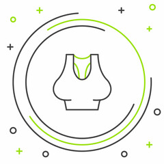 Line Undershirt icon isolated on white background. Colorful outline concept. Vector