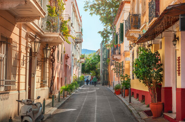 Street view of Athens - obrazy, fototapety, plakaty