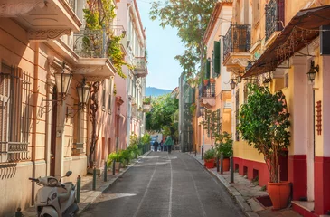 Gordijnen Street view of Athens © adisa