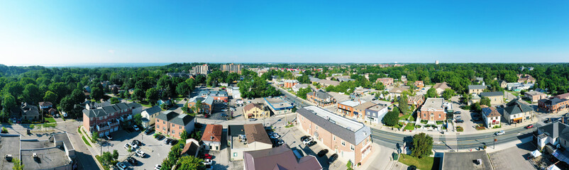 Aerial panorama of Waterdown, Ontario, Canada