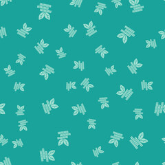 Green Dollar plant icon isolated seamless pattern on green background. Business investment growth concept. Money savings and investment. Vector